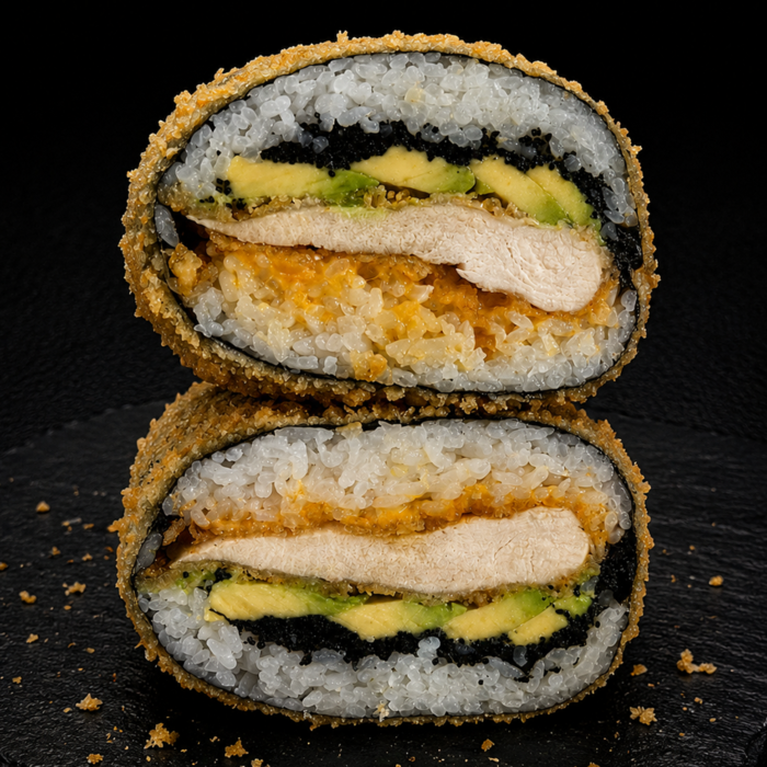 SUSHI BURGER KURCZAK I TOBIKO - 1 sztuka