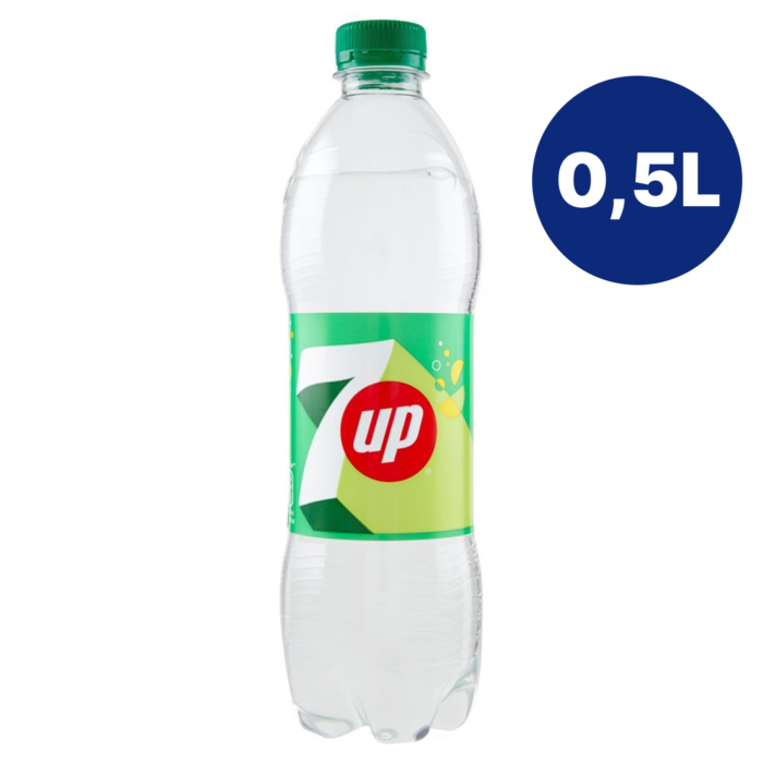 7 UP 500 ml – cena zawiera kaucję 0,50 zł (wyszczególnioną na paragonie)