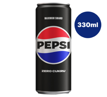Pepsi Zero Cukru 330 ml – cena zawiera kaucję 0,50 zł (wyszczególnioną na paragonie)