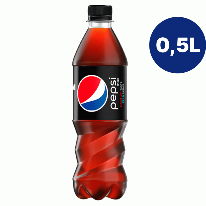 Pepsi Zero Cukru 500 ml – cena zawiera kaucję 0,50 zł (wyszczególnioną na paragonie)