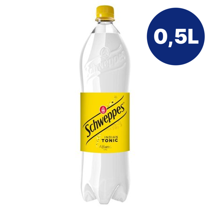 Schweppes Tonic Indian 500 ml – cena zawiera kaucję 0,50 zł (wyszczególnioną na paragonie)
