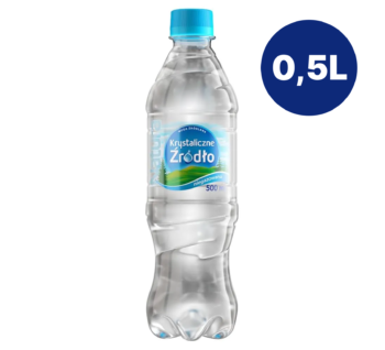 Krystaliczne Źródło Woda źródlana niegazowana 500 ml – cena zawiera kaucję 0,50 zł (wyszczególnioną na paragonie)